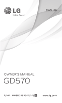 LG GD570 User manual