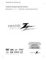 Zenith ZDX-313 User manual