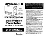 Liebert UD600R User manual