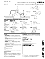 Lightolier MHM75 User manual