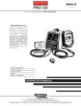 Lincoln Electric Pro 100 User manual