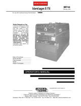 Lincoln Electric VANTAGE 575 User manual