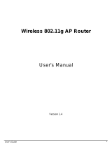 Link electronic Wireless 802.11g AP Router User manual
