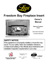 Lopi Freedom Bay Fireplace Insert User manual