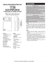 Lux Products ELV1/PSPLV510 User manual