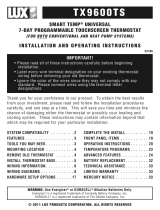 Lux Products TX9600TS User manual