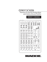 Mackie Onyx 820i User manual