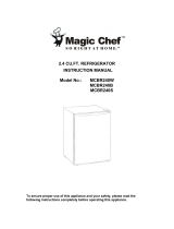 Magic Chef Refrigerator MCBR240S User manual