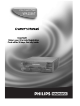 Magnavox VPA115AT User manual