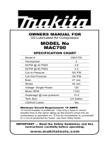 Makita MAC700 User manual