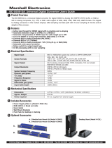 Marshall electronic BC-0909-DA User manual