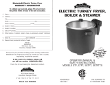 Masterbuilt Electric Fryer, Boiler, & Steamer User manual