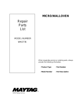 Maytag WM277B User manual