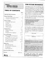 Maytag Range CHG9800B User manual