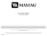 Maytag MED5801TW - 7.4 cu. Ft. Electric Dryer User manual