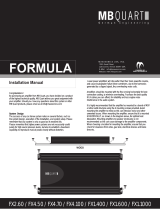 MB QUART FORMULA FX1.400 User manual