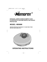 Memorex MD6883SIL - Personal CD w/45sec. anti-shock User manual