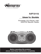 Memorex MP3115 User manual