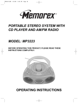 Memorex MP3223 User manual