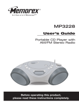 Memorex MP3228 User manual