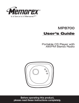 Memorex MP8700 User manual
