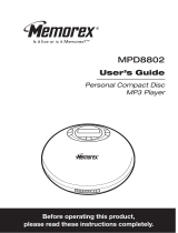 Memorex MPD8802 User manual