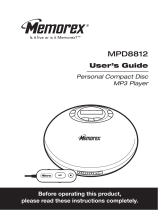Memorex MPD8812 User manual