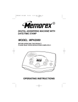 Memorex MPH2089 User manual
