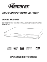 Memorex MVD2029 User manual