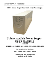MGE UPS Systems GES-152L User manual