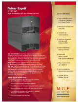 MGE UPS Systems Pulsar Esprit 313.5 kVA User manual