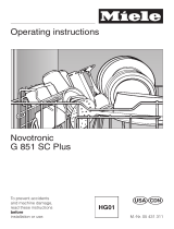 Miele NOVOTRONIC G 851 SC PLUS User manual