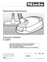 Miele Vacuum Cleaner S 5981 User manual