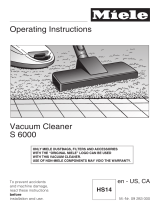 Miele Vacuum Cleaner S 6000 User manual