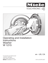 Miele W 1113 WASHING MACHINE User manual