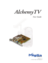Miglia Technology Alchemy TV User manual