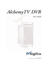 Miglia Technology AlchemyTV DVR User manual