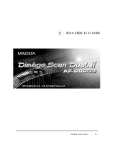 Minolta Dimage Scan Dual II AF-2820U User manual