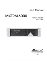 Alto MISTRAL6000 User manual