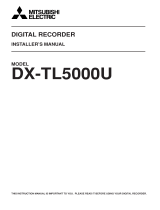 Mitsubishi Electronics 16CH DIGITAL RECORDER DX-TL5000U User manual