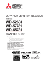 Mitsubishi Electronics WD-52631 User manual