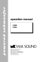 MK Sound V-850 User manual