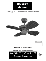 Monte Carlo Fan Company 4CO28 Series User manual