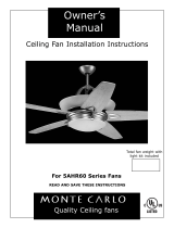 Monte Carlo Fan Company 5AHR60 User manual