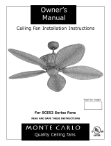 Monte Carlo Fan Company 5CE52 User manual