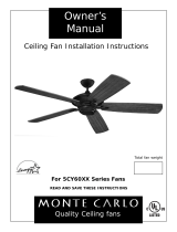 Monte Carlo Fan Company 5CY60XX Series User manual
