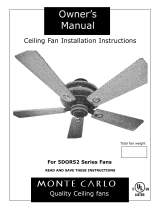 Monte Carlo Fan Company 5DOR52 Series User manual