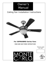 Monte Carlo Fan Company 5CLR66XXD Series User manual