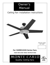 Monte Carlo Fan Company 5GMR52XXD Series User manual