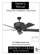 Monte Carlo Fan Company 5PAR52 Series User manual